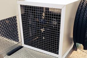 Protective housing around the trailer refrigeration unit