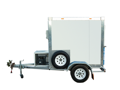 Low-height 6 × 4 ft mobile cool room shown for sale