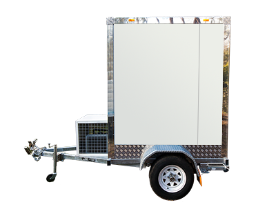 6 × 4 ft mobile cool room trailer shown for sale