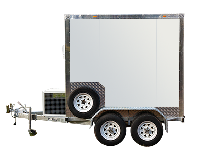 8 × 5 ft mobile cool room trailer shown for sale