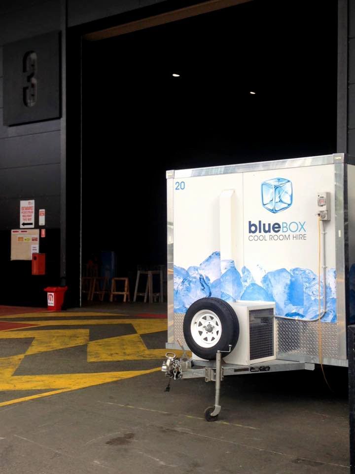Bluebox cool room at a Melbourne event loading bay