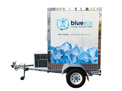 Blue Box 6 × 4 ft mobile cool room trailer