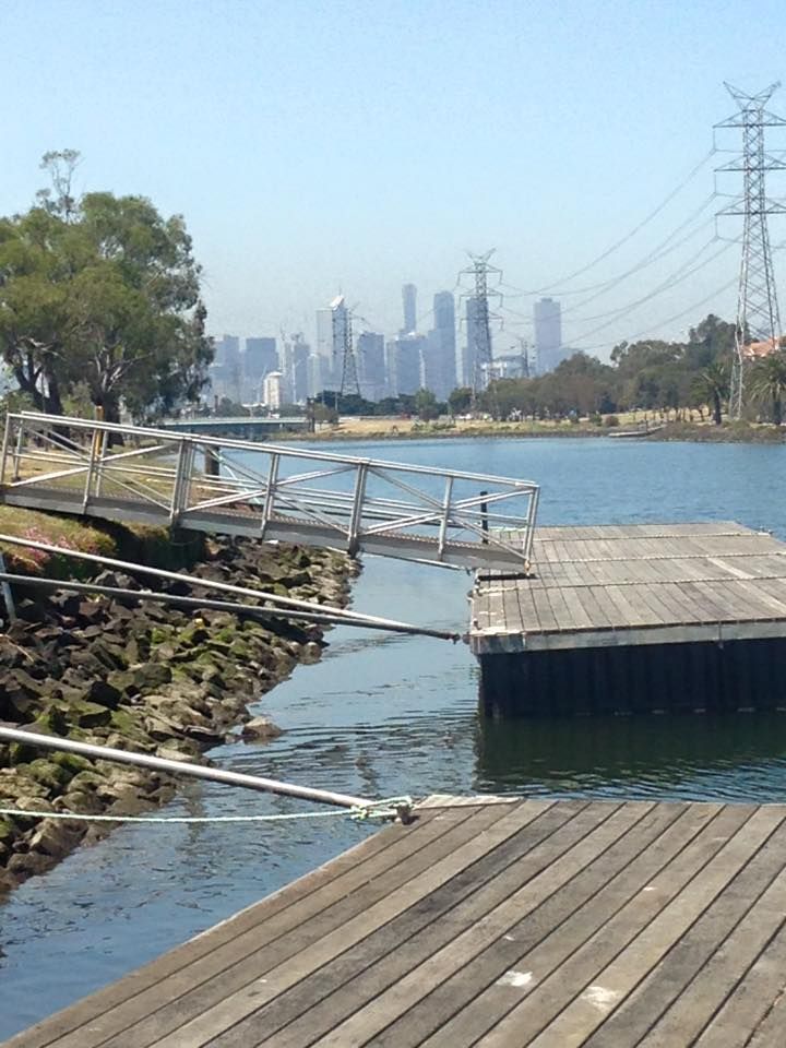 Melbourne skyline beyond the Flemington racecourse